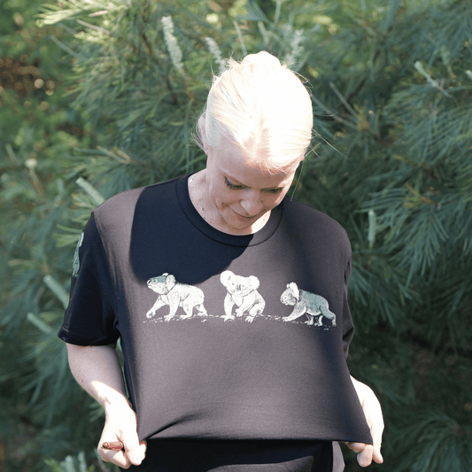 Trail of Koalas - Unisex Tee Black