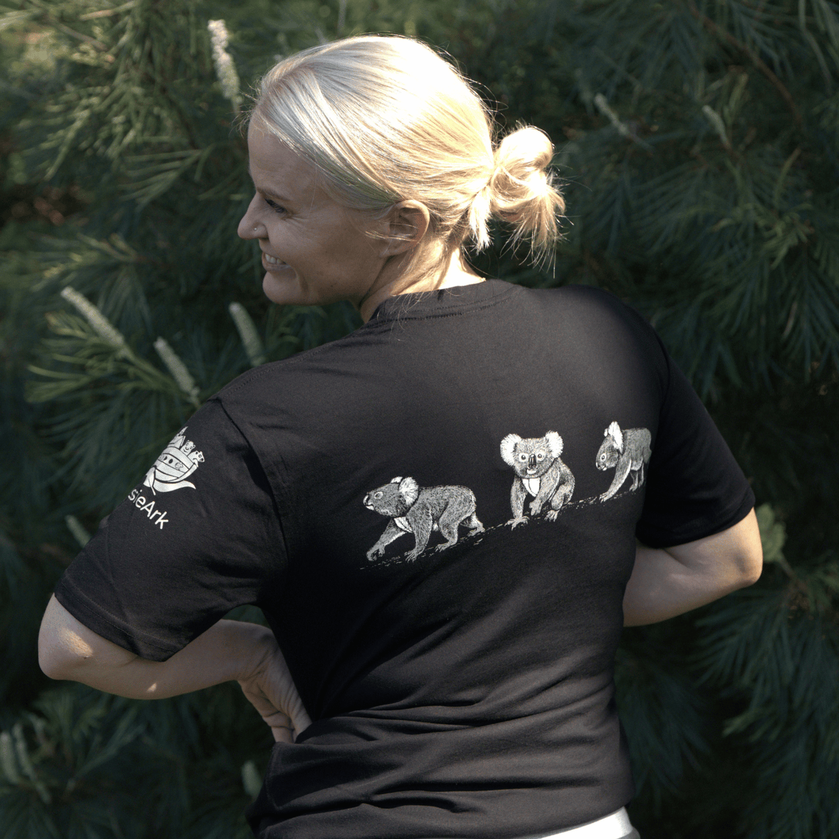 Trail of Koalas - Unisex Tee Black
